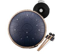 Steel Tongue Drum, 13 Pollici 15 Note Tamburo Handpan Strumento a Percussione Tamburo,Portatile Tamburo del Handpan in Acciaio al Carbonio,con Bacchette per Tamburi Carry Bag,A