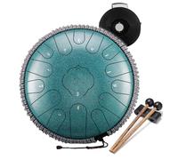 Steel Tongue Drum, 13 Pollici 15 Note Tamburo Handpan Strumento a Percussione Tamburo,Portatile Tamburo del Handpan in Acciaio al Carbonio,con Bacchette per Tamburi Carry Bag,I