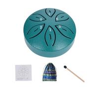 Steel Tongue Drum 3 pollici, 6 toni, tamburo per la lingua, strumento per la batteria, con bacchette, borsa per il trasporto, strumento a percussione per meditazione, yoga