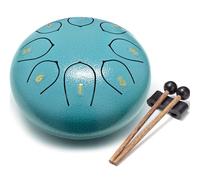 Steel Tongue Drum, 6 Pollici8Note Handpan Strumento Musicale,Tamburo in Acciaio,Strumento a Percussione Tamburo per Meditazione,Yoga, Educazione Musicale,Guarigione del Suono verde