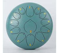Steel Tongue Drum C Major, 10 pollici 13 note Kids Tongue Drum Handpan Drum, kit di strumenti a percussione con bacchette for batteria, adesivi for appunti, plettri, staffa for mazze e borsa da concer