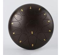Steel Tongue Drum C Major, 10 pollici 13 note Kids Tongue Drum Handpan Drum, kit di strumenti a percussione con bacchette for batteria, adesivi for appunti, plettri, staffa for mazze e borsa da concer