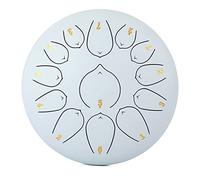 Steel Tongue Drum C Major, 10 pollici 13 note Kids Tongue Drum Handpan Drum, kit di strumenti a percussione con bacchette for batteria, adesivi for appunti, plettri, staffa for mazze e borsa da concer