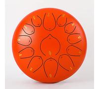 Steel Tongue Drum C Major, 10 pollici 13 note Kids Tongue Drum Handpan Drum, kit di strumenti a percussione con bacchette for batteria, adesivi for appunti, plettri, staffa for mazze e borsa da concer