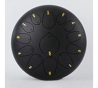 Steel Tongue Drum C Major, 10 pollici 13 note Kids Tongue Drum Handpan Drum, kit di strumenti a percussione con bacchette for batteria, adesivi for appunti, plettri, staffa for mazze e borsa da concer
