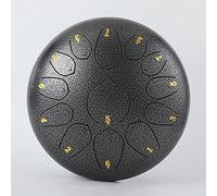 Steel Tongue Drum C Major, 10 pollici 13 note Kids Tongue Drum Handpan Drum, kit di strumenti a percussione con bacchette for batteria, adesivi for appunti, plettri, staffa for mazze e borsa da concer