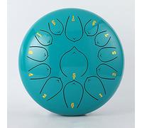 Steel Tongue Drum C Major, 10 pollici 13 note Kids Tongue Drum Handpan Drum, kit di strumenti a percussione con bacchette for batteria, adesivi for appunti, plettri, staffa for mazze e borsa da concer