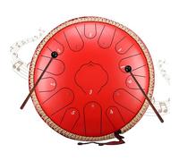 Steel Tongue Drum, chiave in do Handpan Tongue Drum da 13", Strumento a Percussione a 15 Toni con Borsa da Viaggio e Bacchette per Yoga, Meditazione e Terapia del Suono,G