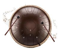 Steel Tongue Drum, chiave in do Handpan Tongue Drum da 13", Strumento a Percussione a 15 Toni con Borsa da Viaggio e Bacchette per Yoga, Meditazione e Terapia del Suono,B
