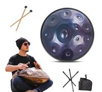 Steel Tongue Drum da 55cm, Percussion Handpan da 9/10/ 12 Note per principianti e professionisti, Strumento Hand Pan per la Guarigione del Suono, Regali Zen (Size : 432Hz, Color : BLUE_12 NOTES)