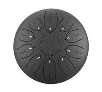 steel tongue drum, Handpan con chiave D for tamburo con linguetta in acciaio da 10 pollici e 11 note con borsa for il trasporto,for Meditation Yoga(Black-1)