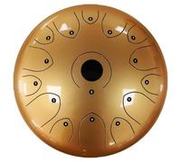 steel tongue drum, Handpan con scala musicale pentatonica for tamburo con lingua in acciaio da 10" con custodia e mazze,for Meditation Yoga(Brown)