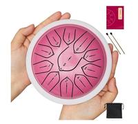 steel tongue drum, Strumenti musicali a percussione for principianti con linguetta a 11 toni da 6 pollici,for Meditation Yoga(11 Tone Pink)