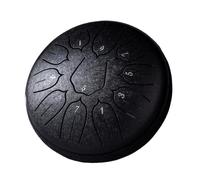 steel tongue drum, Strumento a percussione etereo glucofono con linguetta in acciaio tono D da 6 pollici e 11 note,for Meditation Yoga(Black)