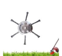 Steel Wire Grass Trimmer Head,String Trimmer Replacement Head Compatible with Most Lawn Mower,6Inch Steel Weed Eater Trimmer Head,Tool-Free Installation (1PCS - 6 Blades)