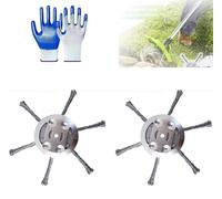 Steel Wire Grass Trimmer Head, Universal Steel Wire Trimmer Head, String Trimmer Replacement Head, Wire Trimming Head for Weedeater, Indestructible Trimmer for Lawn Mower Tray (6 Heads*2pcs)