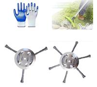 Steel Wire Grass Trimmer Head, Universal Steel Wire Trimmer Head, String Trimmer Replacement Head, Wire Trimming Head for Weedeater, Indestructible Trimmer for Lawn Mower Tray (Mix*2pcs)