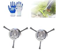Steel Wire Grass Trimmer Head, Universal Steel Wire Trimmer Head, String Trimmer Replacement Head, Wire Trimming Head for Weedeater, Indestructible Trimmer for Lawn Mower Tray (3 Heads*2pcs)