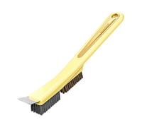 Steel Wire Scrubber Brush - Scraper Cleaning Tool, Stove Top Bathroom Cleaner, Stubborn Stains Remover | Home Cleaning Window Frames Tile, Heavy Duty Cleanings Accessory, Durable Metal Bristles