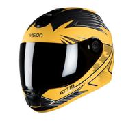 Steelbird Hi-Gn Uomo Visione Decalcomania Attis Lucido Giallo Nero Casco L 600mm
