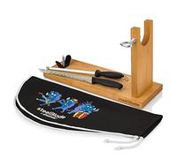 Steelblade - Prosciutto + Copri prosciutto Kukuxumusu + Coltello prosciutto e Chaira - Supporto prosciutto Prodotto in Spagna