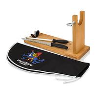 Steelblade - Prosciutto + Copri prosciutto Kukuxumusu + Coltello prosciutto e Chaira - Supporto prosciutto Prodotto in Spagna