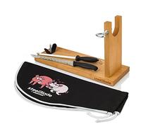 Steelblade - Prosciutto + Copri prosciutto Kukuxumusu + Coltello prosciutto e Chaira - Supporto prosciutto Prodotto in Spagna