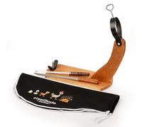 steelBlade - Prosciutto Gondola + Copri prosciutto Kukuxumusu + Coltello prosciutto e Chaira - Supporto prosciutto prodotto in Spagna