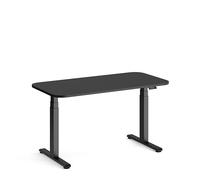 Steelcase Solo Scrivania elettrica per casa e ufficio regolabile in altezza, con controller programmabile e un potente motore, sensore anticollisione e rete di gestione dei cavi in nero/nero perlata