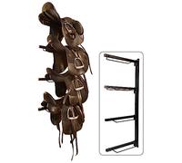 SteelChimp Supporto da Parete per Sella, a 4 Ripiani, Resistente, Stile Occidentale e Inglese, per Cavalli, Progettato negli Stati Uniti