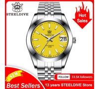 STEELDIVE Diver Watch 1934 Retro Water Ghost Sapphire NH35 Uomo Orologi meccanici automatici 20Bar Impermeabile luminoso