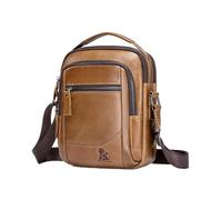 STEELLION Borsa a tracolla da uomo in pelle di alta qualità, organizzata e resistente, elegante per il trasporto quotidiano, 91314marrone, Medium, Una conservazione organizzata e durevole, elegante