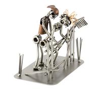 Steelman24 I Omini di Viti Amore con Steccato Come Appoggio I Idee Regalo Originale I Soprammobili in Metallo I Modellino