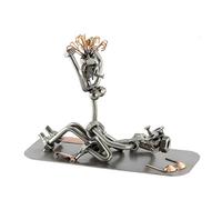 Steelman24 I Omini di Viti Amore sul Pavimento I Idee Regalo Originale I Soprammobili in Metallo I Modellino