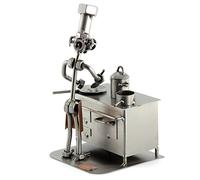 Steelman24 I Omini di Viti Cuoco I Idee Regalo Originale I Soprammobili in Metallo I Modellino