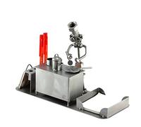 Steelman24 I Omini di Viti Cuoco, Organizer da Scrivania I Idee Regalo Originale I Soprammobili in Metallo I Modellino