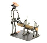 Steelman24 I Omini di Viti Falegname I Idee Regalo Originale I Soprammobili in Metallo I Modellino