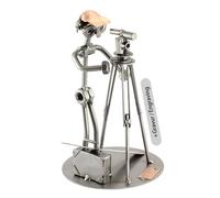 Steelman24 I Omini di Viti Geometra con Piastra di Incisione Personale I Idee Regalo Originale I Soprammobili in Metallo I Modellino