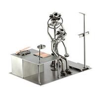 Steelman24 I Omini di Viti Medico di Medicina Generale I Idee Regalo Originale I Soprammobili in Metallo I Modellino