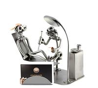 Steelman24 I Omini di Viti Ortopedico con Portabiglietti da Visita I Idee Regalo Originale I Soprammobili in Metallo I Modellino