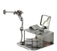 Steelman24 I Omini di Viti Pc-Crash con Piastra di Incisione Personale I Idee Regalo Originale I Soprammobili in Metallo I Modellino