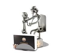 Steelman24 I Omini di Viti Pediatra con Portabiglietti da Visita I Idee Regalo Originale I Soprammobili in Metallo I Modellino