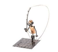 Steelman24 I Omini di Viti Pesca con La Mosca I Idee Regalo Originale I Soprammobili in Metallo I Modellino