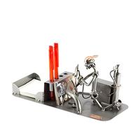 Steelman24 I Omini di Viti Saldatore con Organizer per Ufficio I Idee Regalo Originale I Soprammobili in Metallo I Modellino
