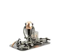 Steelman24 I Omini di Viti Soccorritore I Idee Regalo Originale I Soprammobili in Metallo I Modellino