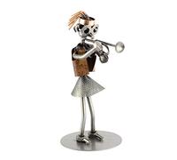 Steelman24 I Omini di Viti Suonatrice di Tromba I Idee Regalo Originale I Soprammobili in Metallo I Modellino