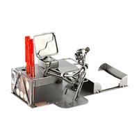 Steelman24 I Omini di Viti Ufficio con Pc I Idee Regalo Originale I Soprammobili in Metallo I Modellino