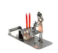 Steelman24 I Omini di Viti Veterinario, Organizer da Scrivania I Idee Regalo Originale I Soprammobili in Metallo I Modellino