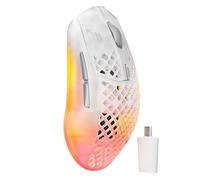 SteelSeries Aerox 3 Wireless Gen 2 - Mouse da gioco super leggero da 68 g, polling 4K, sensore ottico 26K DPI, batteria 200 ore, resistente all'acqua IP54, durata del clic 80 m, RGB, piedini in PTFE