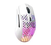 SteelSeries Aerox 3 Wireless - Mouse Gaming - RGB traforato - Design ultraleggero e resistente all'acqua - Sensore ottico TrueMove Air da 18K DPI - Snow